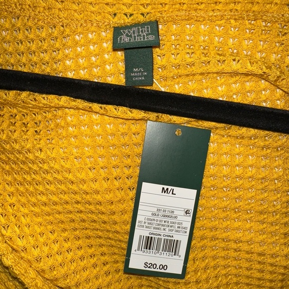 Wild Fable Yellow Waffle-Knit Cardigan Sweater - Picture 6 of 8